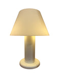 1970s Italian Guzzini White Lacquered Metal Table Lamp