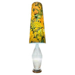 1970s German Retro Ribbed Illuminated Glass Floor Lamp