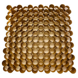 1970s Italian Modernist 3-D Tubular Gold Metal Wall Sculpture