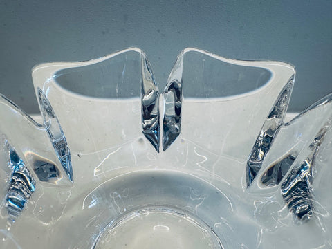 1970s Swedish Orrefors Crystal Glass Corona Bowl – retro living uk