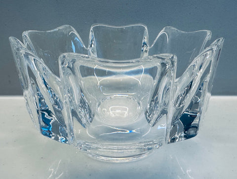 Orrefors VINTAGE Crystal Bowl Corona クリア Vintage Orrefors “Corona” Crystal Bowl Signed – The Swan's House