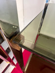 1970s Belgium Chrome & Smoked Glass Shelving Unit