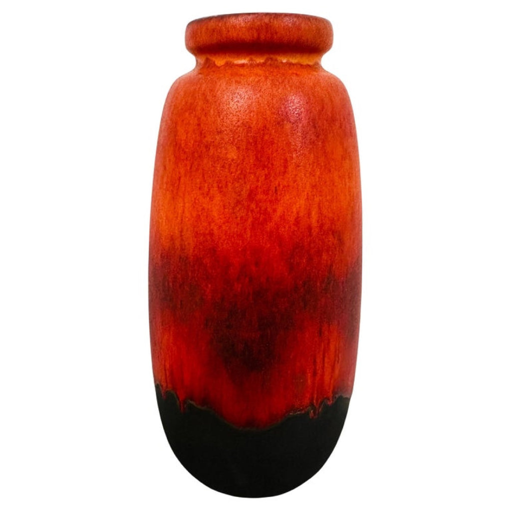 1970s German Scheurich Burnt Orange Fat Lava Vase – retro living uk