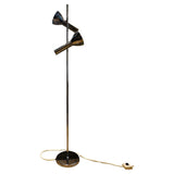 1970s German Attr. Cosack Two Shade Chrome Floor Lamp
