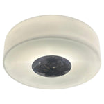 1970s Putzler Opaline Glass & Chrome Wall or Flush Mount Light