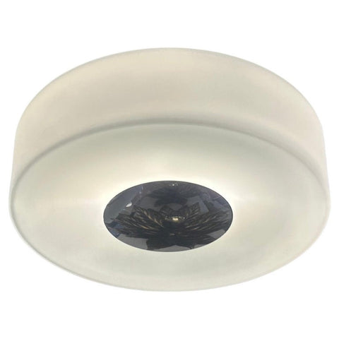 1970s Putzler Opaline Glass & Chrome Wall or Flush Mount Light