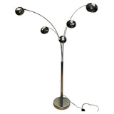 1980s German Christian Koban for DOM Chrome 5 Arm Arc Floor Lamp