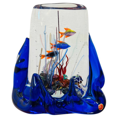 Contemporary Chinese Fish Aquarium in the style of Glass Studio Murano