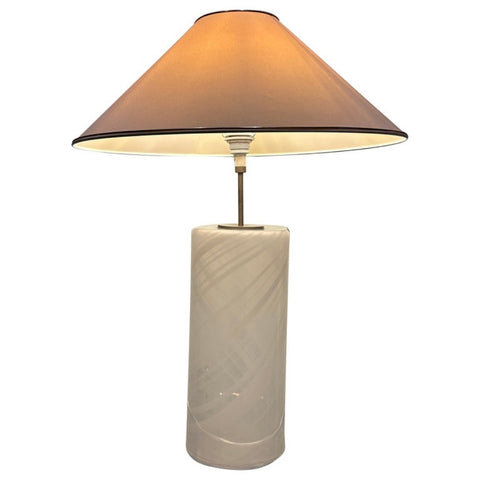 1980s ‘Misty’ Holmegaard Glass Table Lamp inc Shade