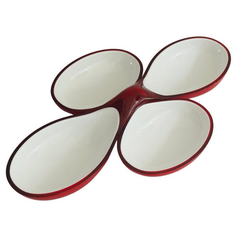 1980s Italian Guzzini Lab Interlocking Dishes inc Box