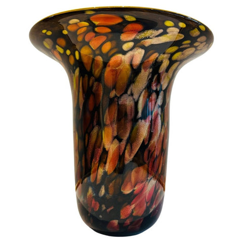 1990S American Contemporary Handblown Aventurine Glass Vase