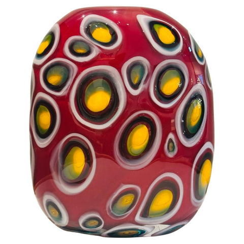 1990s Contemporary Decorative Art Glass Vase