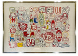 2007 Art Poster by Jon Burgerman "Nineteen Something Or Other"
