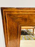 Late 19th Century Antique English Inlaid Walnut Wall Mirror