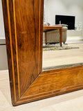 Late 19th Century Antique English Inlaid Walnut Wall Mirror