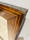 Late 19th Century Antique English Inlaid Walnut Wall Mirror