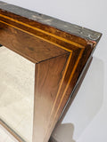 Late 19th Century Antique English Inlaid Walnut Wall Mirror