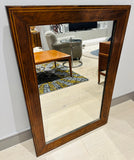 Late 19th Century Antique English Inlaid Walnut Wall Mirror