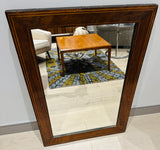 Late 19th Century Antique English Inlaid Walnut Wall Mirror