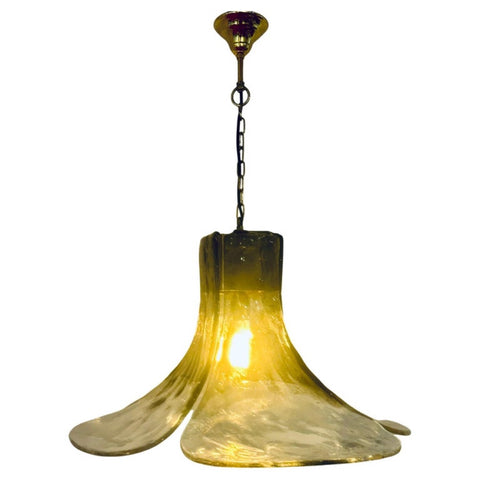 Large 1960s Mazzega Murano Glass "Flower" Chandelier
