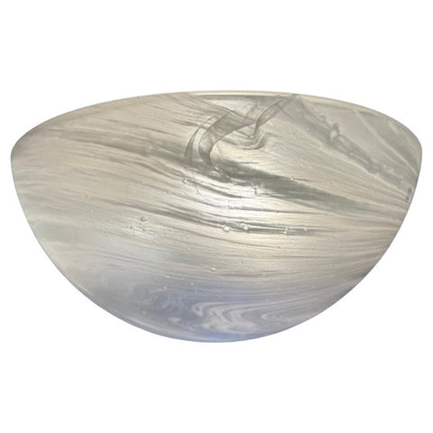 Large 1970s German Putzler Domed Frosted Glass Flush Mount Ceiling Light