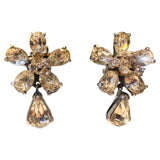 Pair of 1950s Christian Dior Crystal Earrings by Mitchel Maer