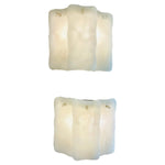 Pair of 1970s Austrian Frosted Glass Wall Lights