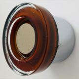 Pair of 1970s German Glashutte Chrome & Murano Glass Wall Lights