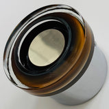 Pair of 1970s German Glashutte Chrome & Murano Glass Wall Lights