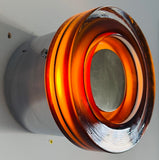Pair of 1970s German Glashutte Chrome & Murano Glass Wall Lights