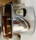 Pair of 1970s German Glashutte Chrome & Murano Glass Wall Lights