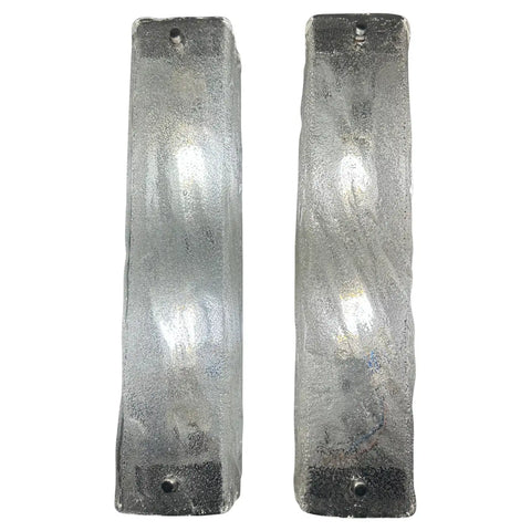 Pair of 1970s German Kaiser Leuchten Frosted White Wall Lights