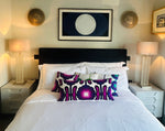 Pair of Crystal Strata Column Porta Romana Table Lamps