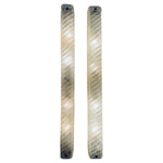 Pair of Long 1970s Austrian Eglo Frosted Glass Wall Lights