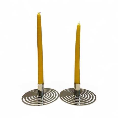 Pair of Swedish Contemporary Chrome Eightmood Candleholders
