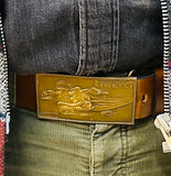 Rare Circa 1970s French Pirelli Salvador Dali Brass Belt Buckle