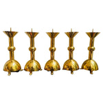 Set of 5 1950s German Brutalist Church Candleholders