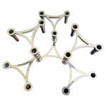 Set of Six German 1960s 3Plus Sinodin Silver-Plated Candle Holders