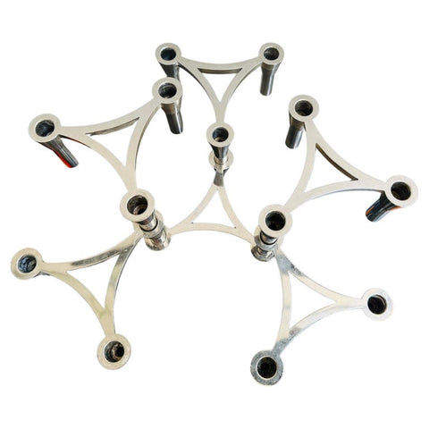 Set of Six German 1960s 3Plus Sinodin Silver-Plated Candle Holders
