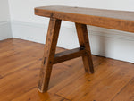 Antique Trestle Style French Oak Bench