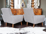 Pair of 1950s Italian Padded Armchairs