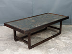 Large Vintage Print Block Coffee Table