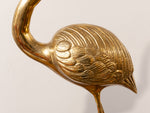 1970's Pair of Hollywood Regency Large French Brass Flamingos