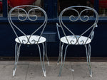 Vintage 1950s French Blue and White Garden Furniture Set