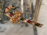 Vintage Christmas Weiss Jewelled Candy Stick