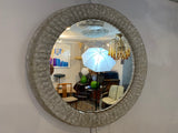 1970s German Circular Illuminated Resin Framed Wall Mirror