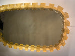 1960s German Hillebrand Illuminated Backlit Lucite Amber Wall Mirror