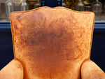 Pair of 1950's Moustache Back French Leather Club Chairs