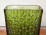 Vintage 1960's Czech Emerald Green Reptile Mottled Vase