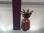 VINTAGE SMALL BRASS PINEAPPLE COCKTAIL STICK HOLDER